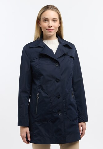 Barbara Lebek Between-Seasons Coat in Blue: front