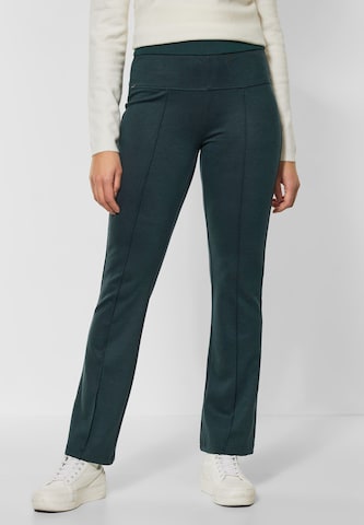 STREET ONE Flared Pants in Green: front