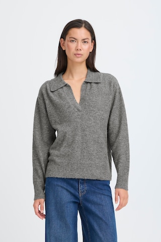 ICHI Pullover 'IHMACON LS9' in Grau