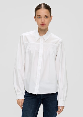 QS Blouse in Wit: voorkant