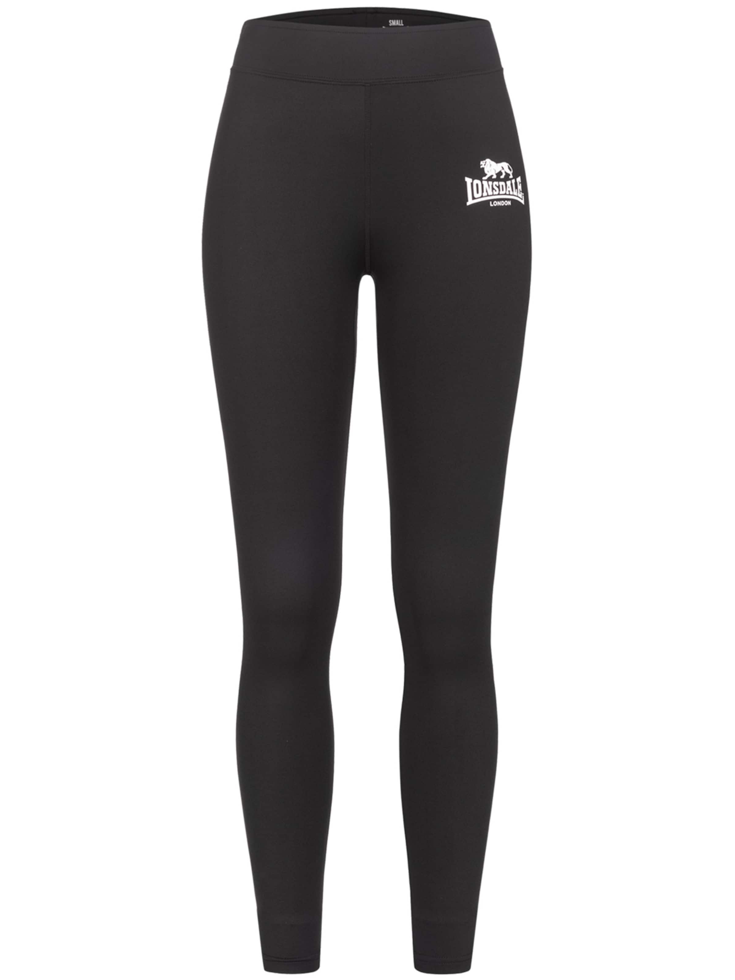 Skinny Leggings 'CALDMORE' LONSDALE en noir : devant