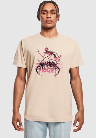 ABSOLUTE CULT Shirt 'The Nightmare Before Christmas - Master Fright' in Beige: front