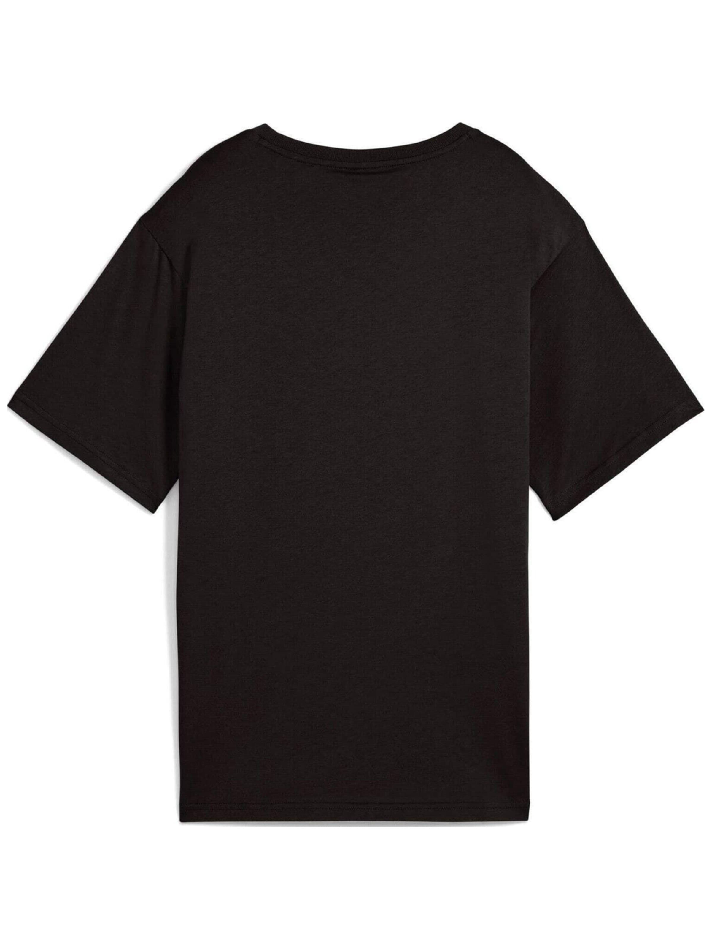 PUMA Shirt 'Puma Ess No. 1 Logo Relaxed Tee' in Zwart