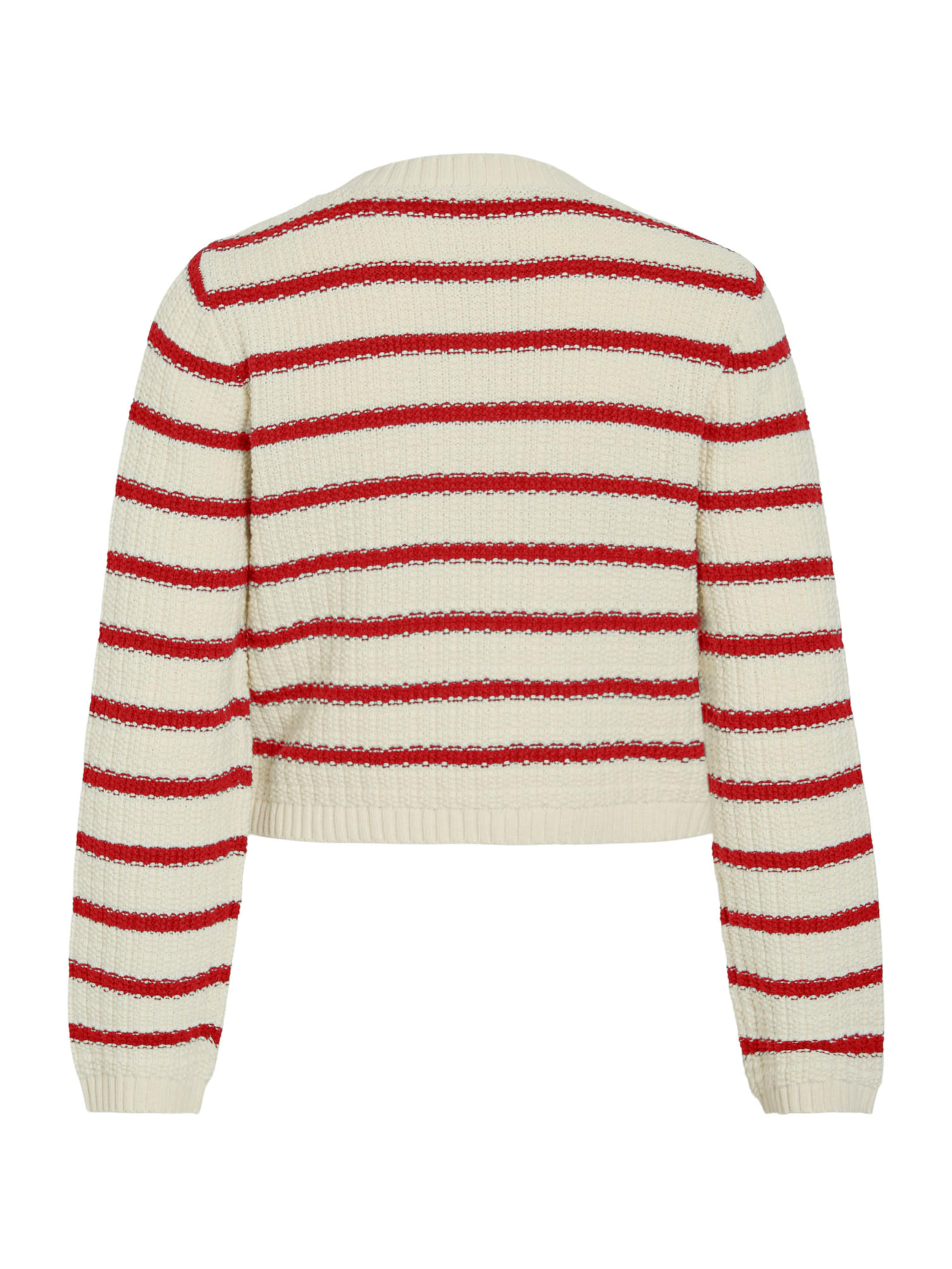 VILA Плетена жилетка 'VITrut' в бяло