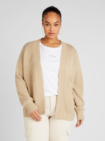 Cardigan 'MILLE' ONLY Carmakoma en beige : devant