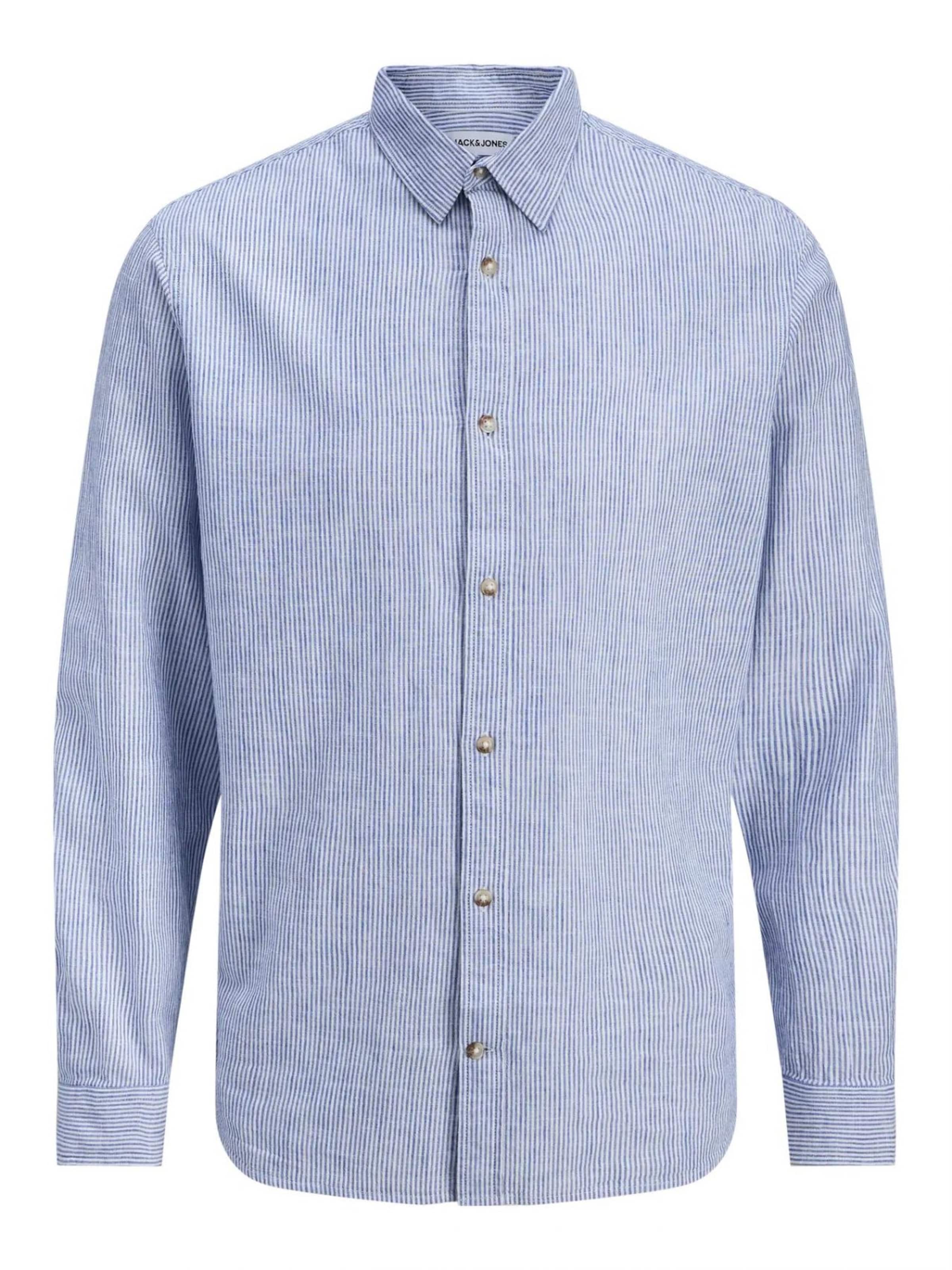 Jacks & Jones Regular fit Overhemd in Blauw: voorkant