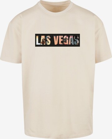 Merchcode Shirt 'Las Vegas' in Beige: voorkant