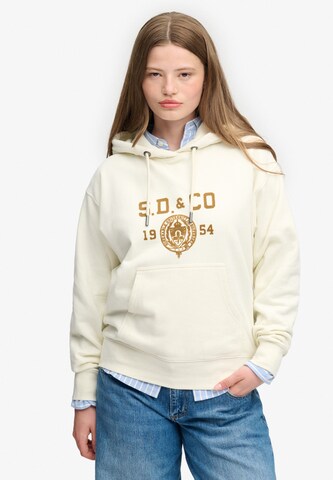 Superdry & Co Sweatshirt 'Athletic' in Beige: voorkant
