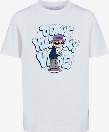 Mister Tee Футболка 'Don't Kill My Vibe' в Белый: спереди