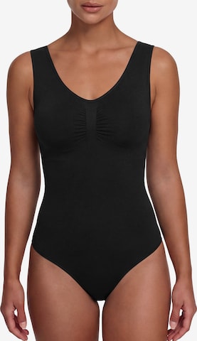cfab (formerly creamy fabrics) - Body moldeador 'Tank Bodysuit Sculpting Shapewear mit Slip' en negro: frente