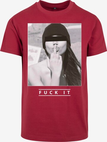 T-Shirt 'F#?K IT' Mister Tee en rouge : devant