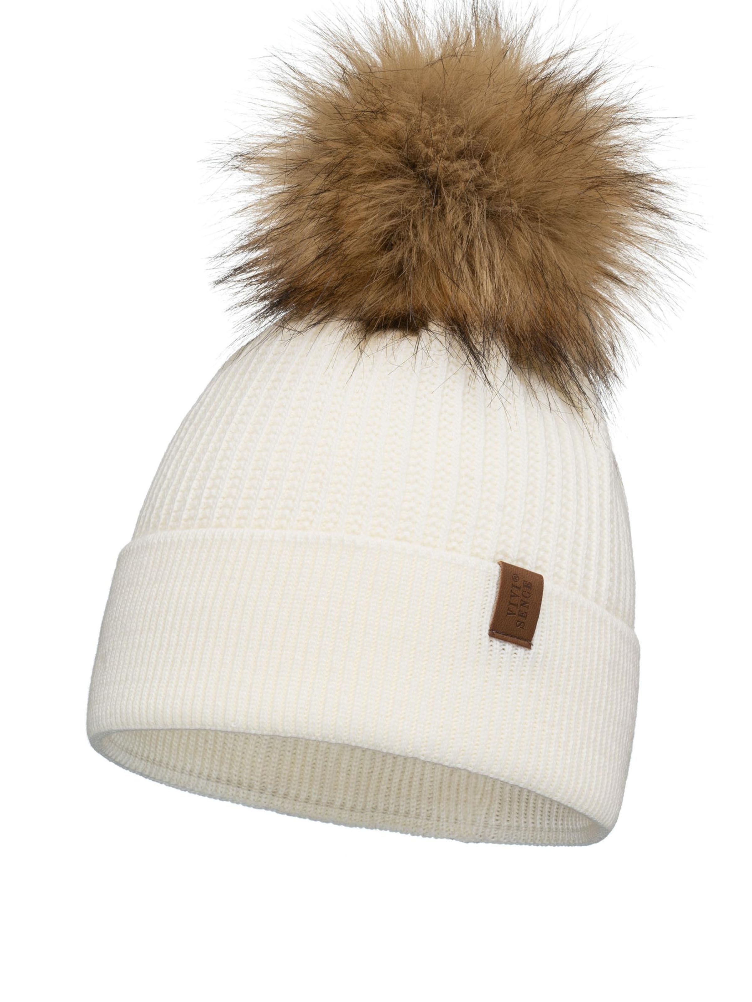 Vivisence Mütze '7042'‌‌‌‌‌‌‌‌ in Beige: Vorderseite