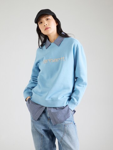 Carhartt WIP Mikina – modrá: přední strana
