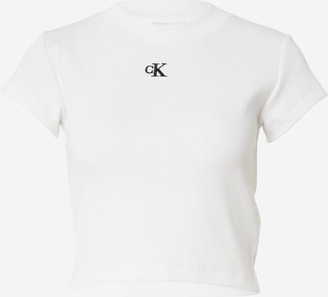 balta Calvin Klein Jeans Marškinėliai: priekis