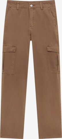 Pull&Bear Wide Leg Jeans in Braun: predná strana