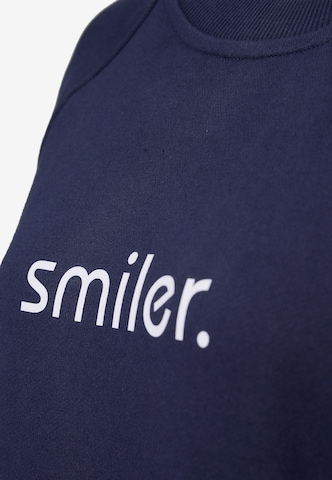 smiler. Sweatshirt 'Nippy' in Blue
