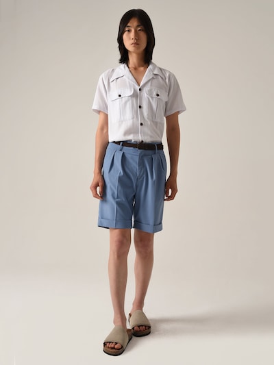 Antioch Pleat-Front Pants in Dusty blue, Item view