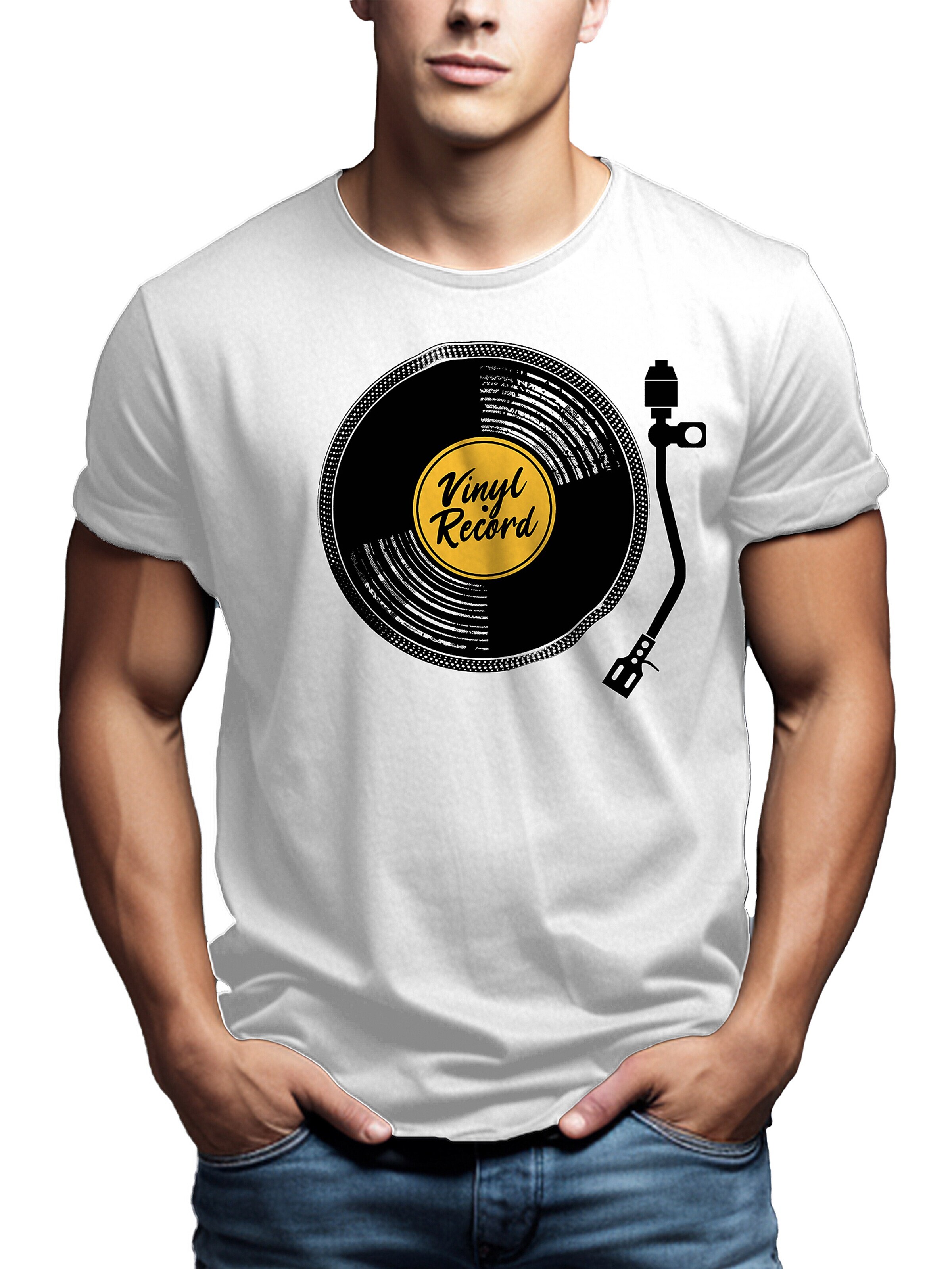 MAKAYA Shirt 'V-Record' in White