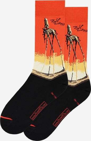MuseARTa Chaussettes en orange / noir, Vue avec produit