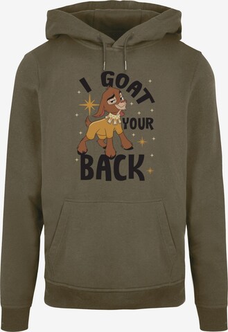 ABSOLUTE CULT Sweatshirt 'Wish - I Goat Your Back' in Grün: predná strana