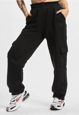 Loosefit Pantalon cargo DEF en noir : devant