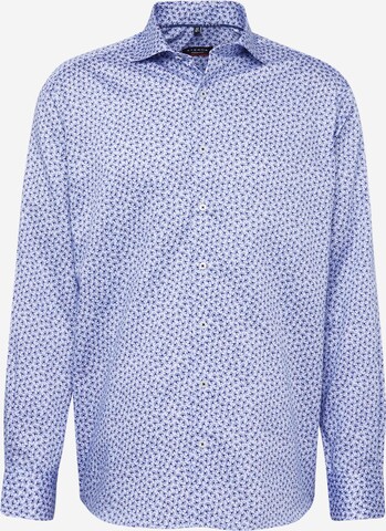 Coupe regular Chemise ETERNA en bleu : devant