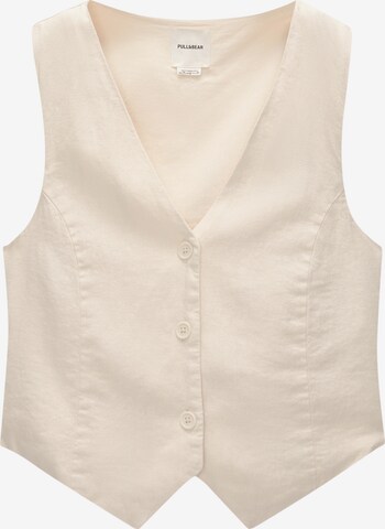 Pull&Bear Vesta k obleku – bílá: přední strana