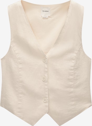 Pull&BearPrsluk od odijela - bijela boja: prednji dio