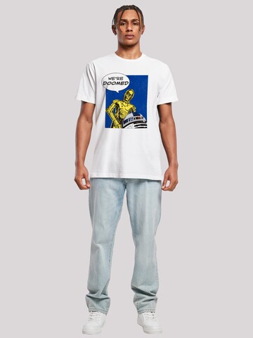 T-Shirt 'C3-PO We're Doomed' F4NT4STIC en blanc