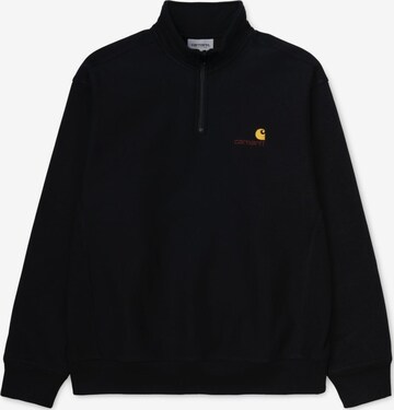 Carhartt WIP Pullover 'Half Zip American Script' in Schwarz: Vorderseite