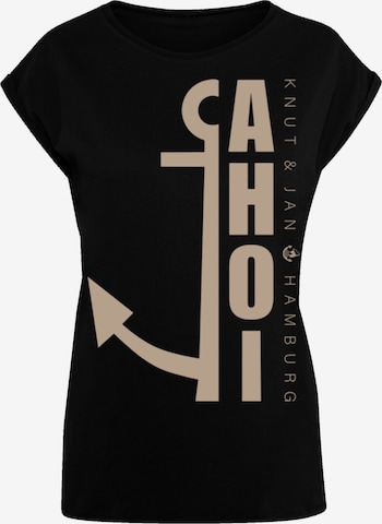 T-shirt 'Ahoi Anker' F4NT4STIC en noir : devant