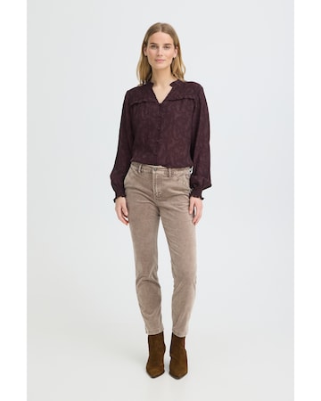 Regular Pantalon Pulz en beige : devant