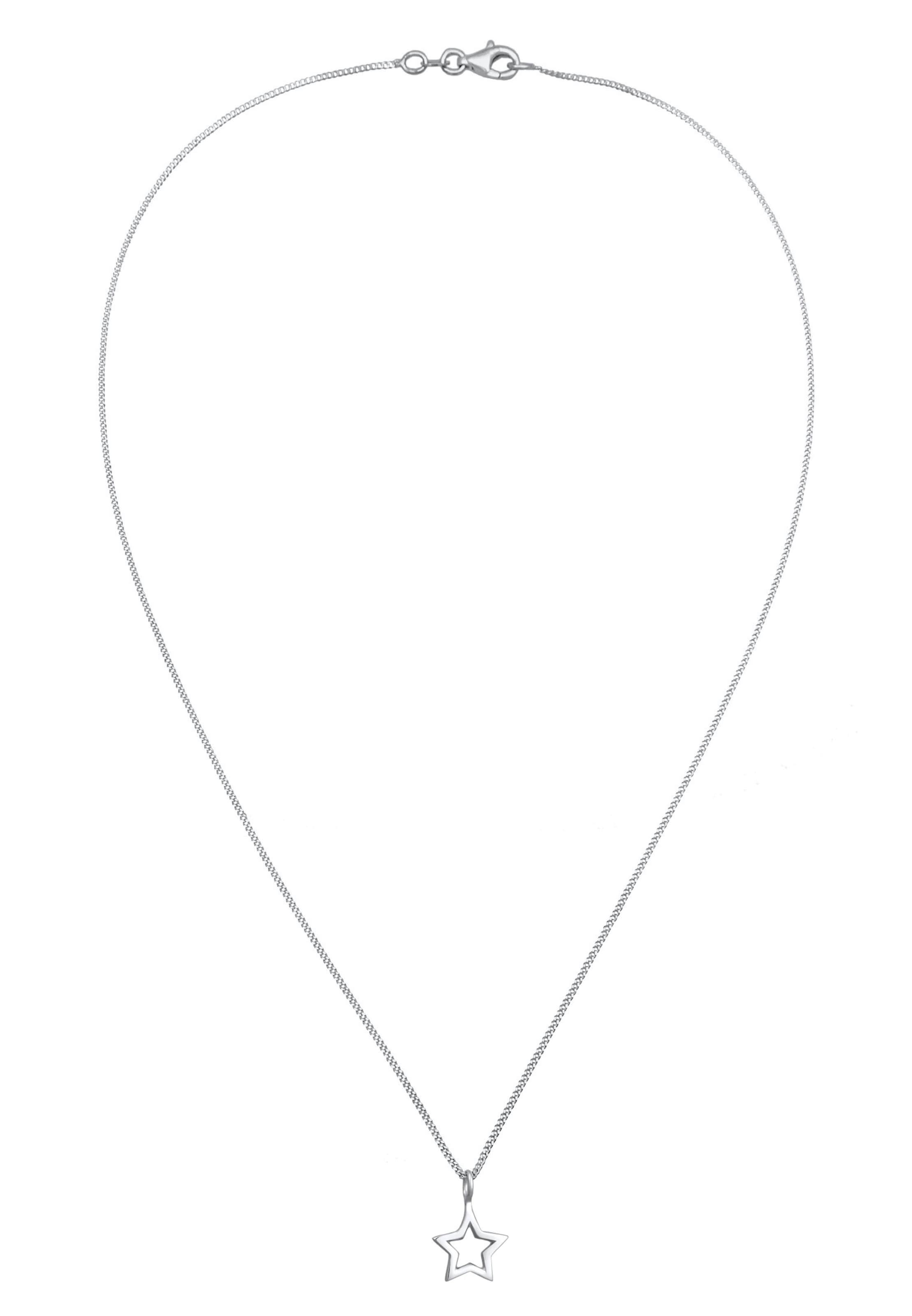 ELLI Kette 'Sterne' in Silber: Vorderseite
