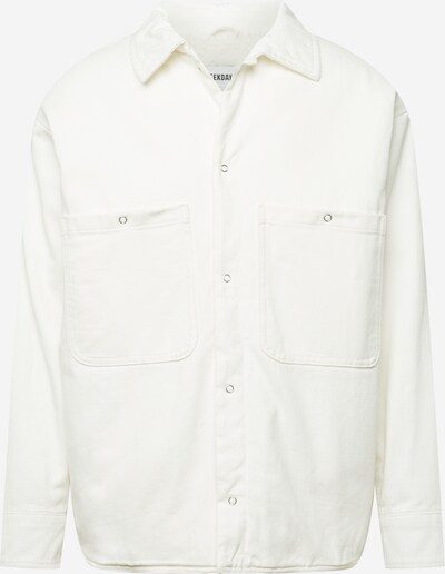 WEEKDAY Prijelazna jakna 'Aaron' u bijela, Pregled proizvoda