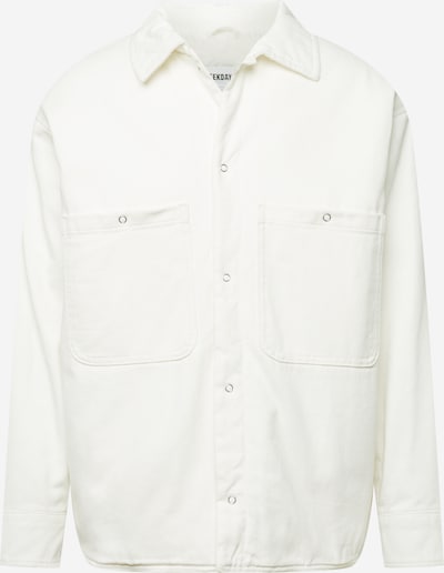 WEEKDAY Prehodna jakna 'Aaron' | bela barva, Prikaz izdelka