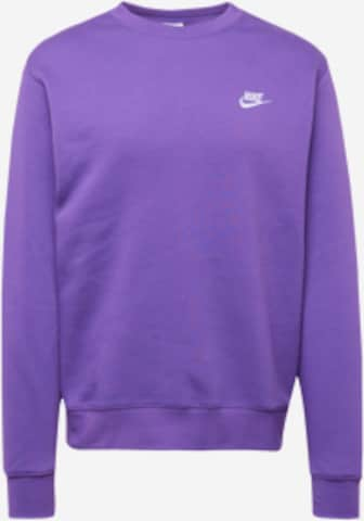 Sweat-shirt 'Club Fleece' Nike Sportswear en violet : devant