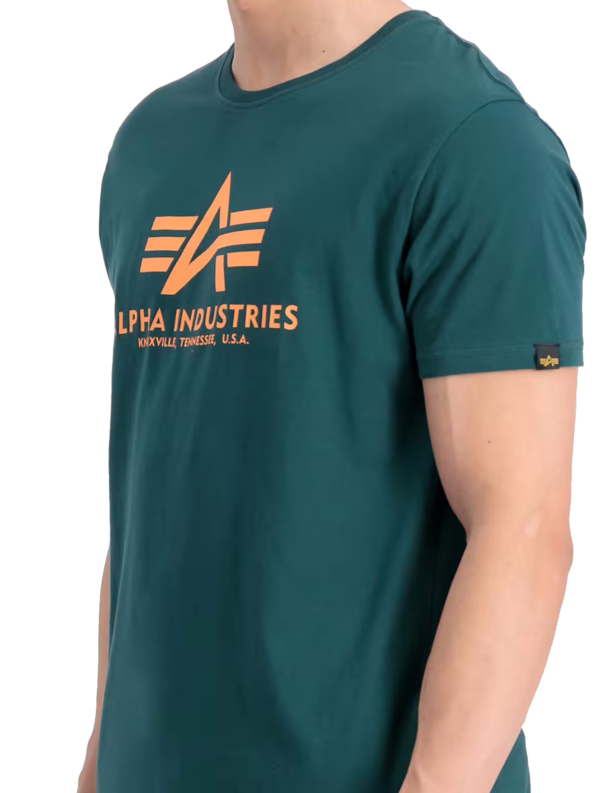 ALPHA INDUSTRIES Shirt 'Basic' in Groen