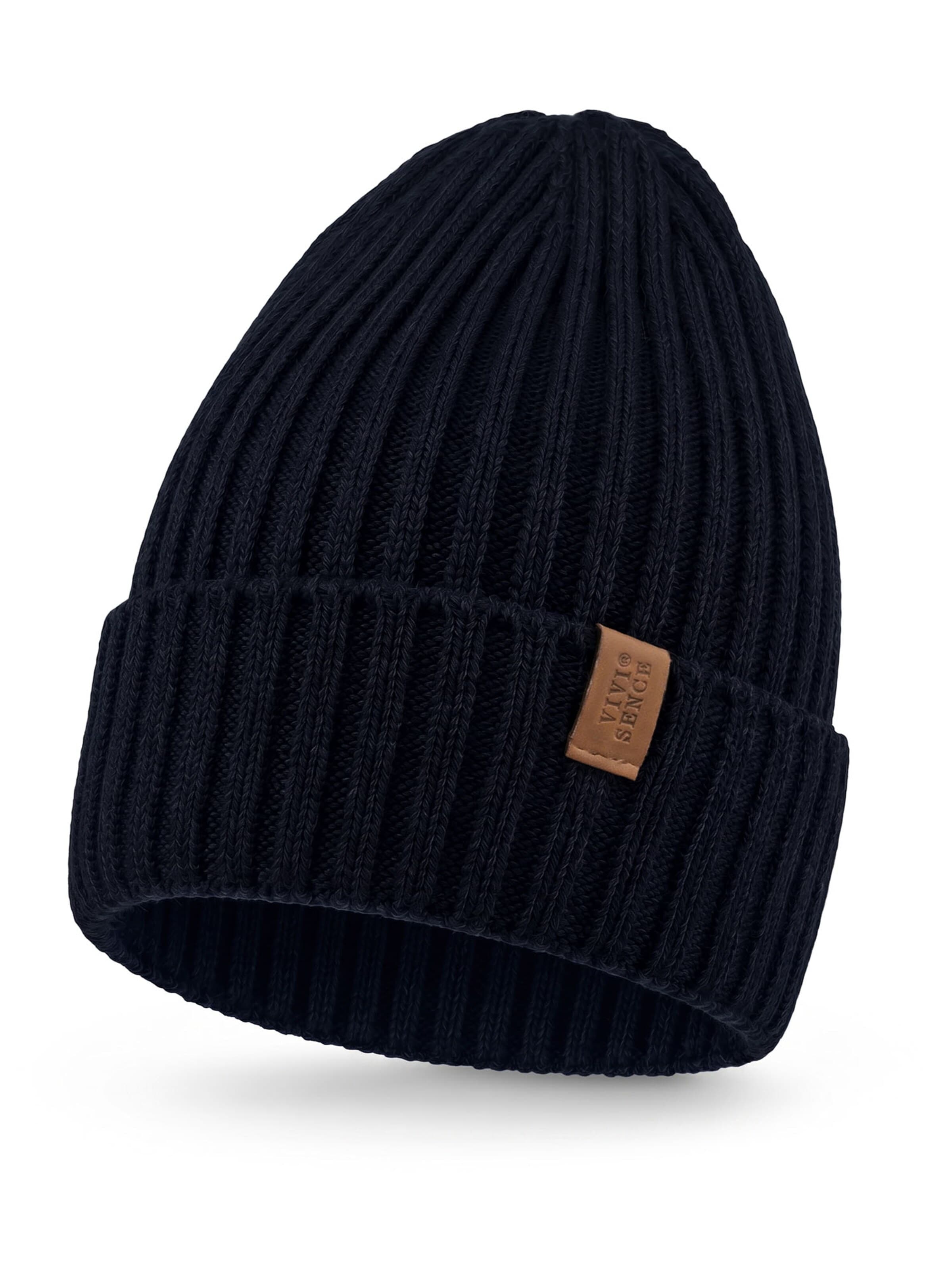 Vivisence Beanie 'M7009' in Blue: front