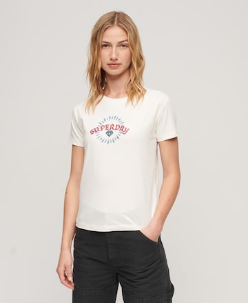 T-shirt Superdry en blanc : devant