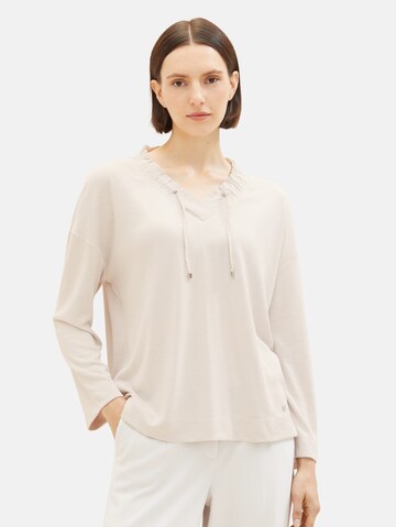 T-shirt TOM TAILOR en beige : devant