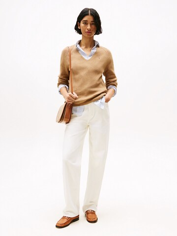 TOMMY HILFIGER Pullover in Braun