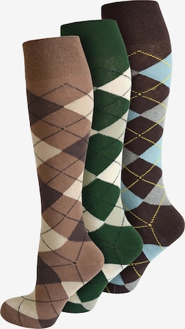 Chaussettes montantes normani en mélange de couleurs : devant