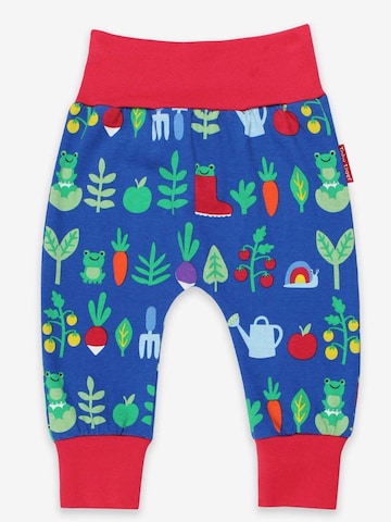 Toby Tiger Regular Hose 'Bio-Baumwoll Baby Pumphose mit Garten-Druck'‌‌‌‌ in Blau: Vorderseite