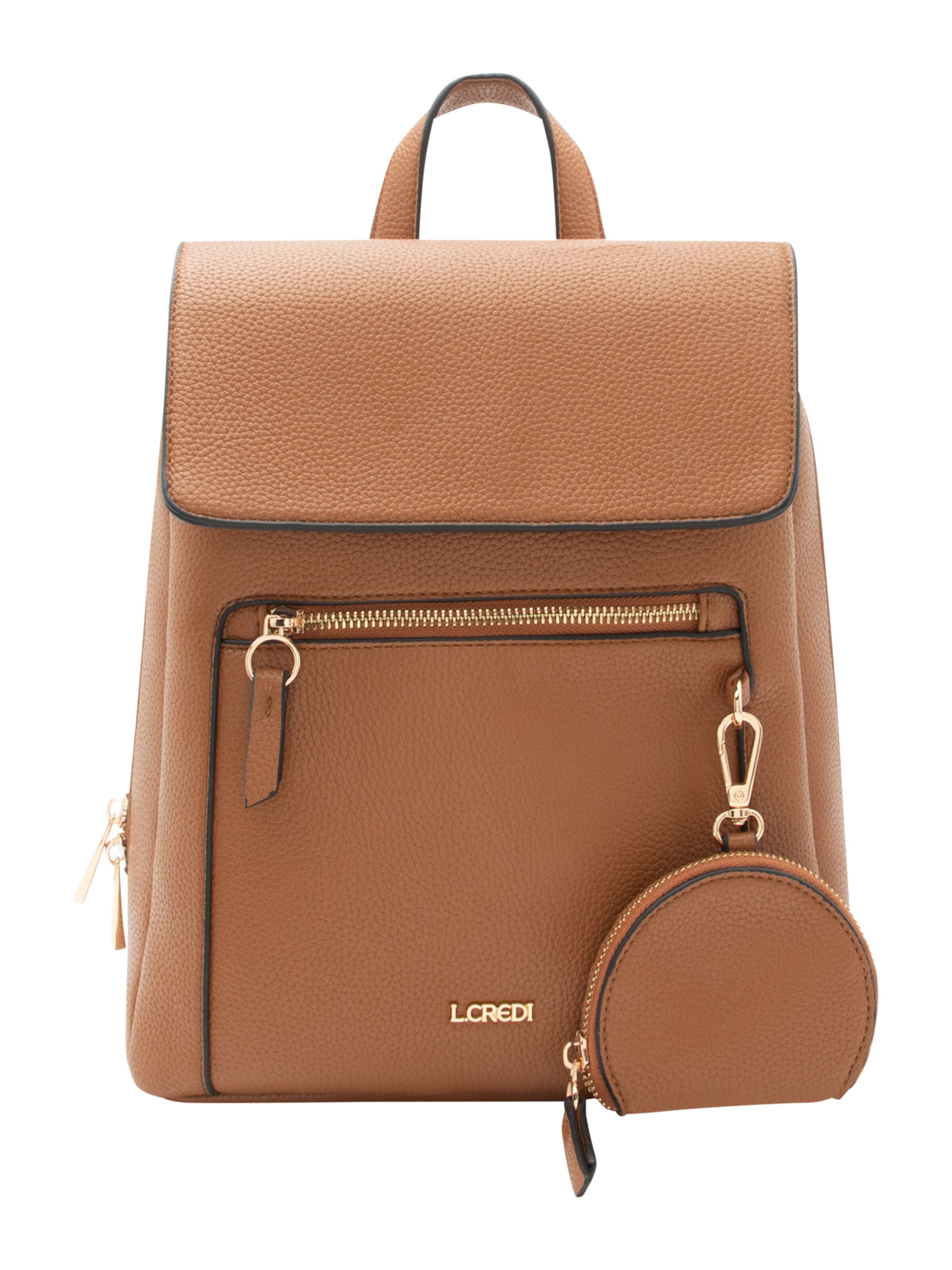 L.CREDI Backpack 'Ninina' in Brown: front