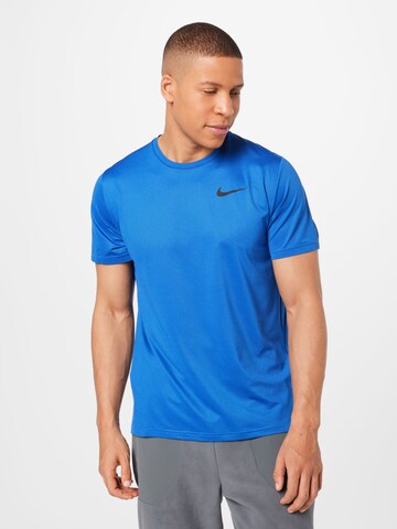 NIKE Performance shirt 'Pro' in Blue: front