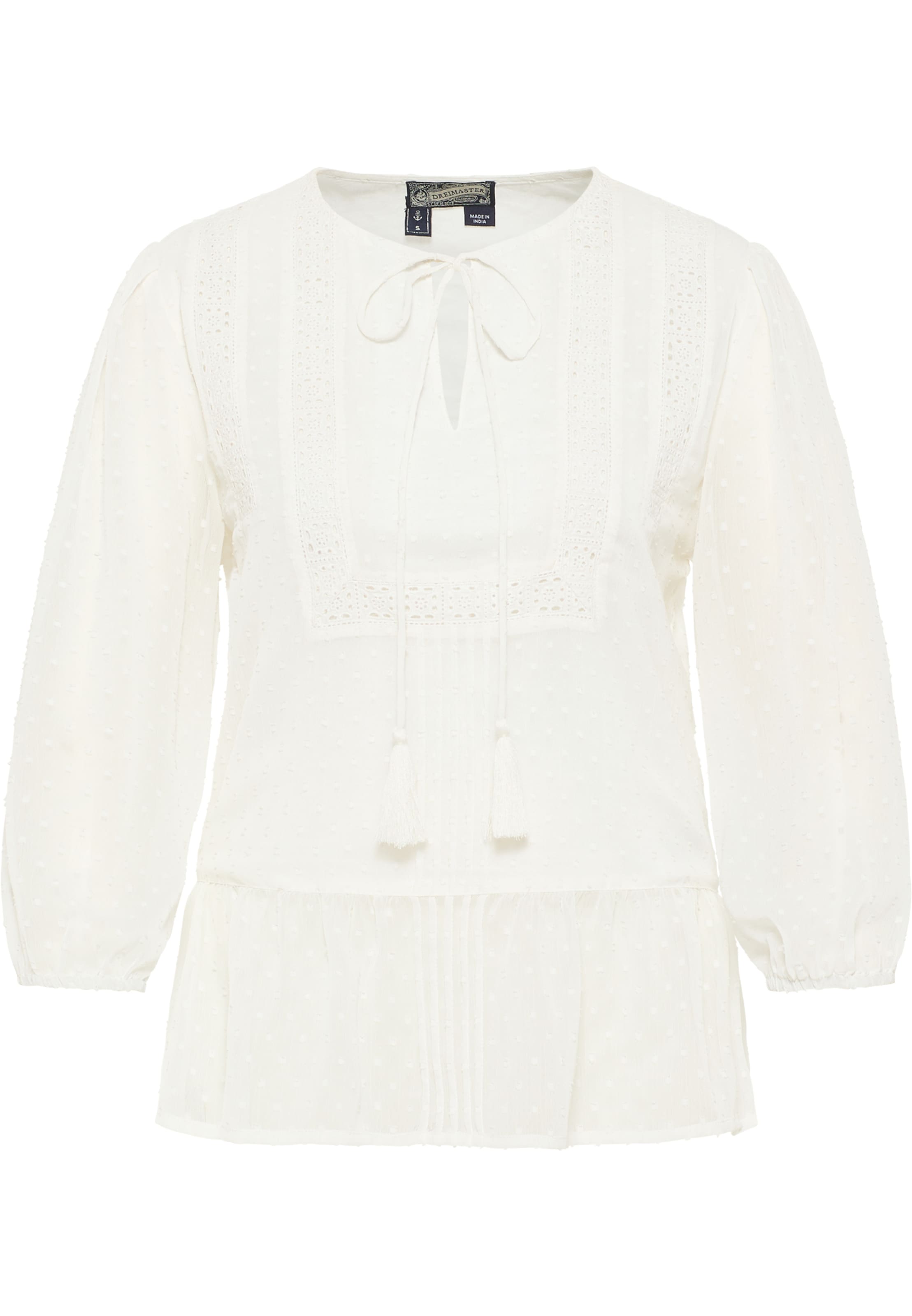 Camicia da donna di DreiMaster Vintage in bianco: frontale