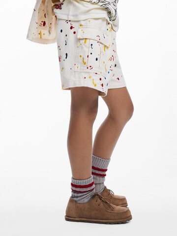 Desigual Обычный Штаны 'Splash' в Белый: спереди