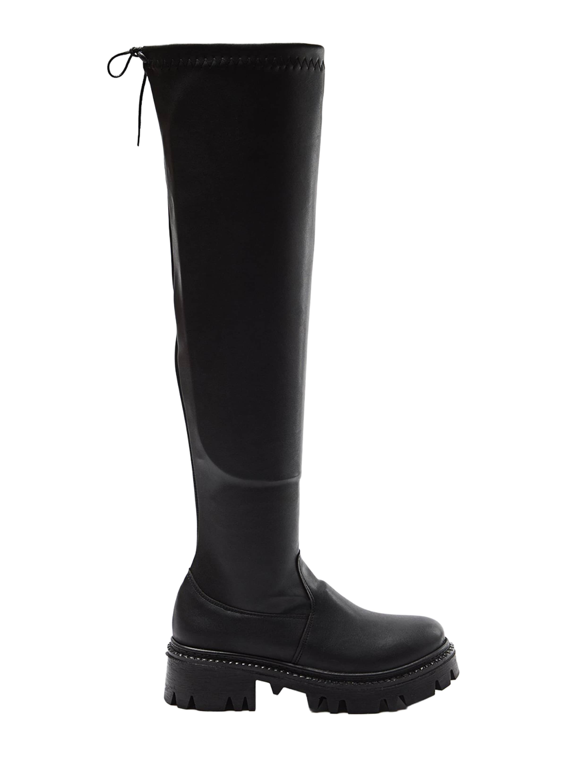 Trendyol Overknees in Schwarz