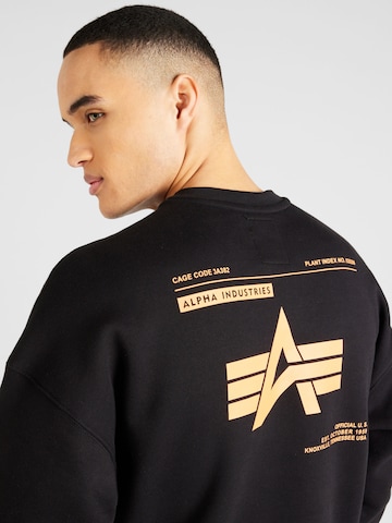 ALPHA INDUSTRIES Sweatshirt in Zwart