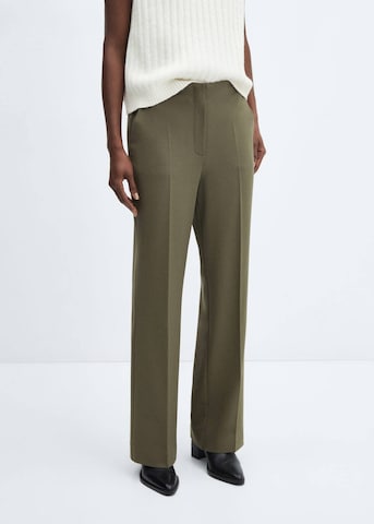 MANGO Regular Pleated Pants 'Cindy' in Green: front